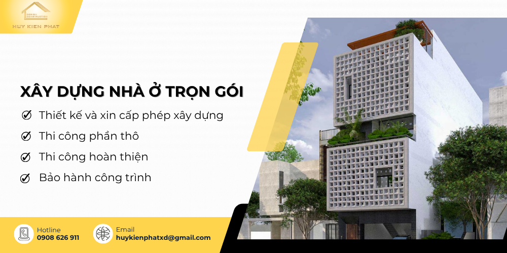Huy Kiến Phát chuyên thi công xây dựng nhà ở trọn gói tại TP.HCM