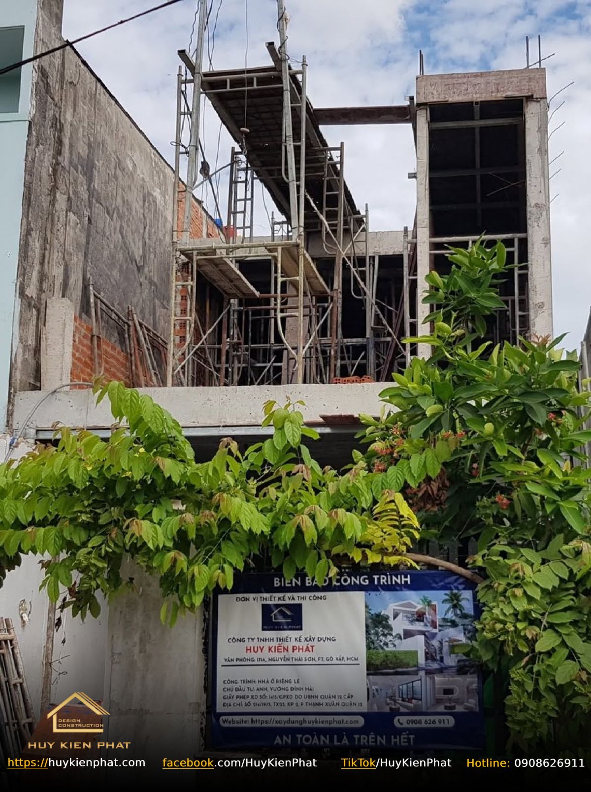 dựng giàn giáo an toàn tầng 2